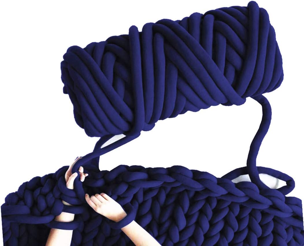 Arm Knit Yarn for Blanket, Hand Knitting, Jumbo Yarn, Chunky Knit Cotton Tube Yarn Super Soft