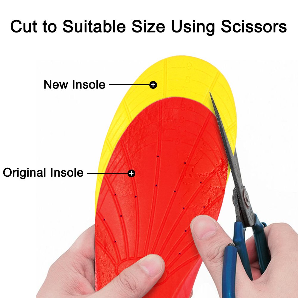 Athletic Running Shoe Insoles Comfort Foam Insert Providing Excellent Shock Absorption and Neutral Arch Support, Orthotic Insoles (S | 1~4.5 Big Kids/4~6 Women\'s)