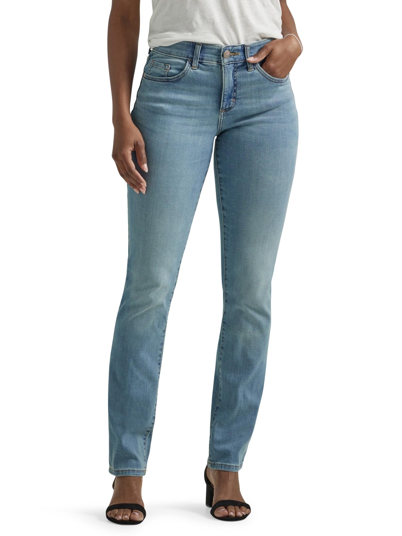 Photo 1 of Lee Women's Ultra Lux Comfort with Flex Motion Straight Leg Jean North Shore 12