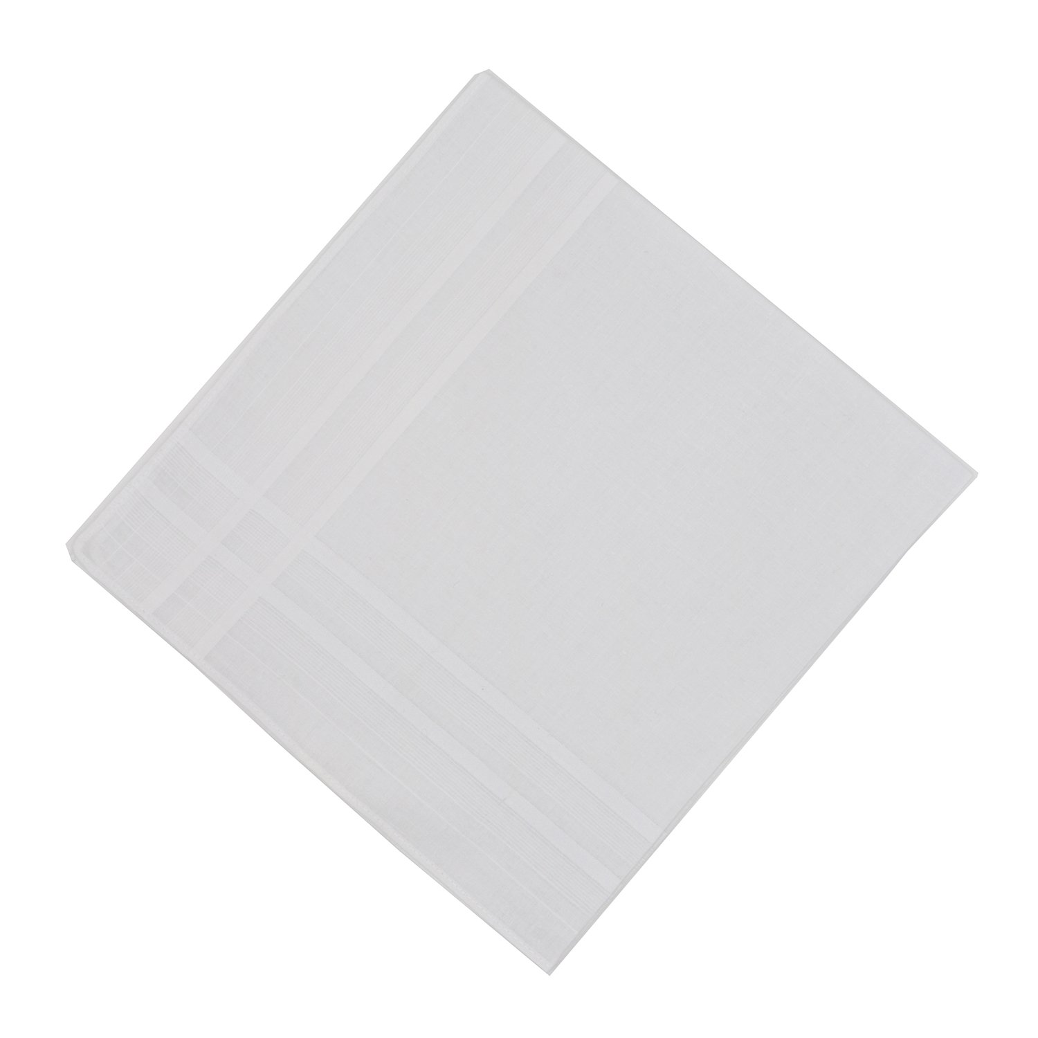 EyreLife 17.5 x 17.5 Inch Men\'s Handkerchiefs 100% Cotton White Hankies, 10 Pack