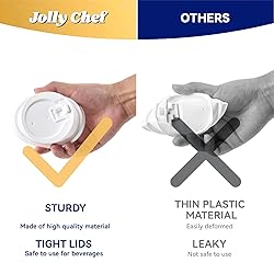 JOLLY CHEF 16 oz Coffee Cups with Lids 100