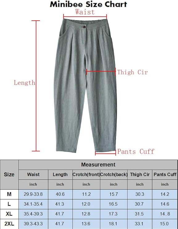 length and waist on pants