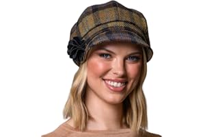 Mucros Weavers Newsboy Hat for Women's Cap 8 Panel Wool Made in Ireland