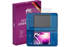 atFoliX Plastic Glass Protective Film compatible with Nintendo DSi XL Glass Protector, 9H Hybrid-Glass FX Screen Protector (S