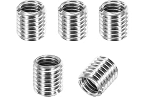 PATIKIL Thread Adapters Sleeve Reducing Nut, 5Pcs M10x1.5 Male to M8x1.25 Female Repairing Insert Nut Screw Reducer Conversio