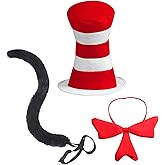 Fleursun 3Pcs Halloween Costume Accessories Party Dress up White Red