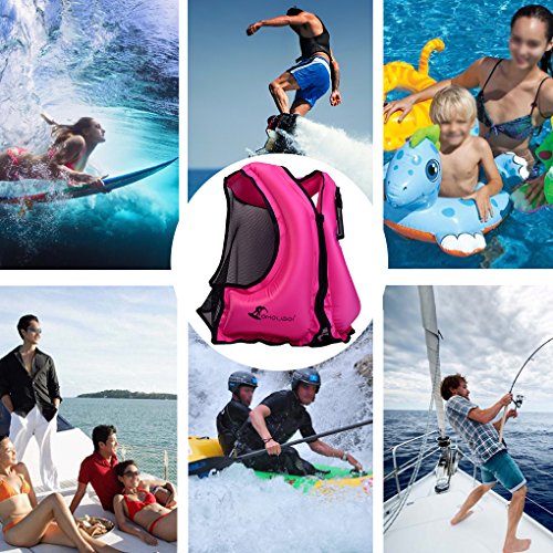 OMOUBOI Adult Inflatable Swim Vest Life Jacket For Snorkeling - Thumbnail 6