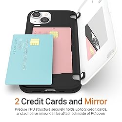 JUST4YOU iPhone 14 Plus Wallet Case with Card