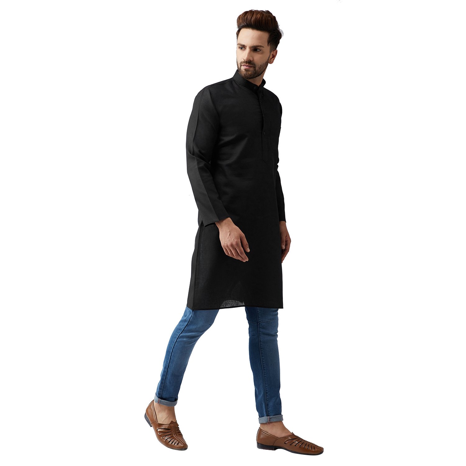 sojanya (since 1958), men's cotton blend only long kurta