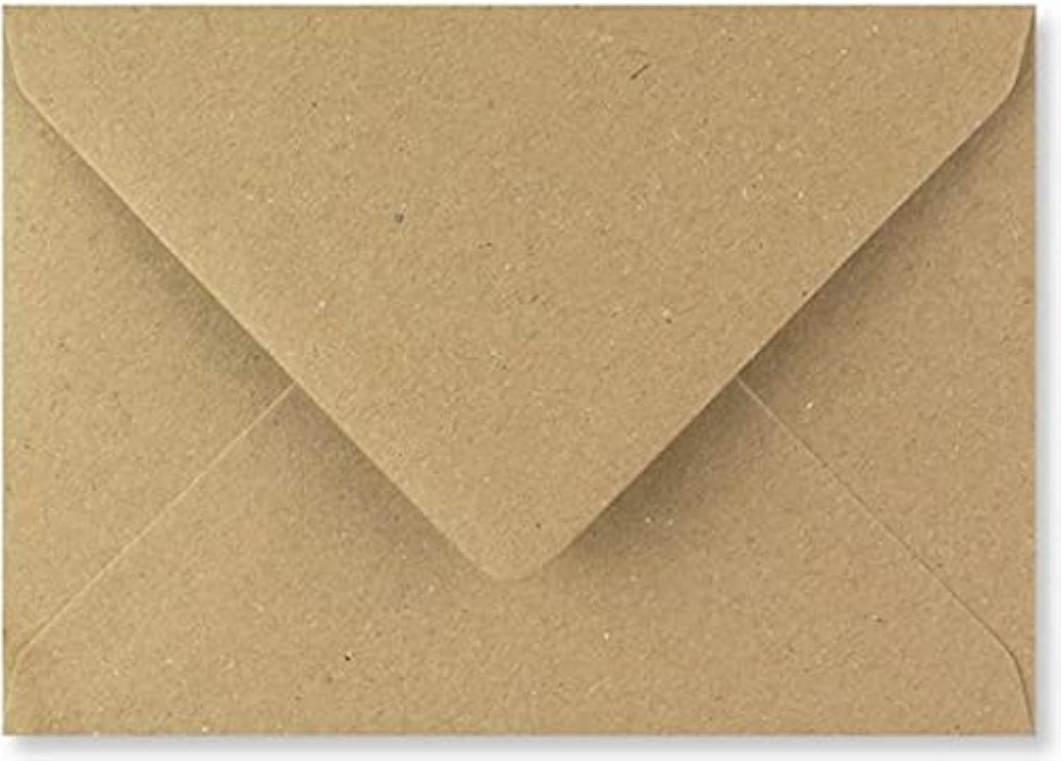 C5 Brown Kraft C5 Coloured Envelopes for A5 Greeting Cards Wedding Invitation Crafts 162x229mm- Pack of 10 envelopes (Brown Kraft [V-Flap]) — image 1