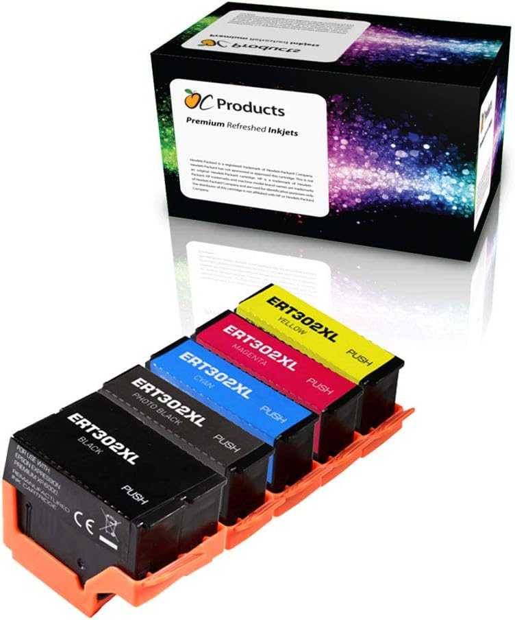 OCProducts Remanufactured Ink Cartridge Replacement 5 Pack for Epson