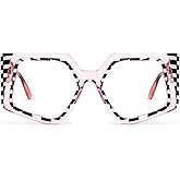 Zeelool Oversized Eyeglasses Frames for Women Geometric Blue Light Glasses Non Prescription Eyewear Frames