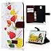 Galaxy Note 3 Case - Mavis's Diary Wallet Type PU Leather Fashion Style Magnet Design Flip Folio Case with Card Holders Cover with Soft Clean Cloth for Samsung Galaxy Note 3 SM-N9000 - Colorful Leaves