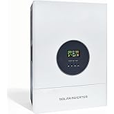 5000W Split Phase Hybrid Solar Inverter 48VAC to 110V/220VAC, Built-in 120A MPPT Solar Charge Controller, Max.PV Input 6400W, 150VDC, 60A, Work w/ 48V Lead Acid/Lithium Batteries, for Home,RV,Truck