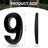 Vicloon 3D Self-Adhesive Mailbox Number 3 Inches Black ABS Acrylic view 2