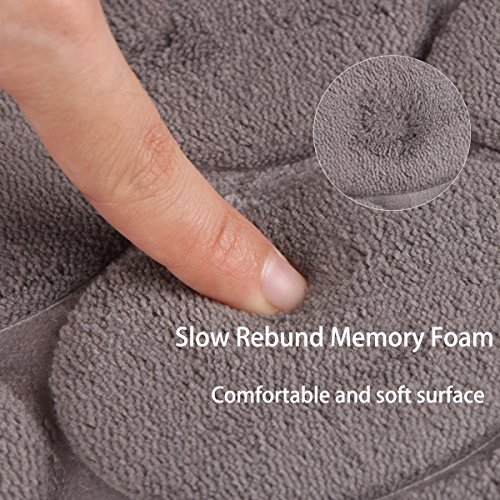 Memory Foam Cobblestone Shape Rug Non Slip Bath Shower Mat Door Mat Water Absorbent Pads, Pack of 2 (23.6" x15.7")