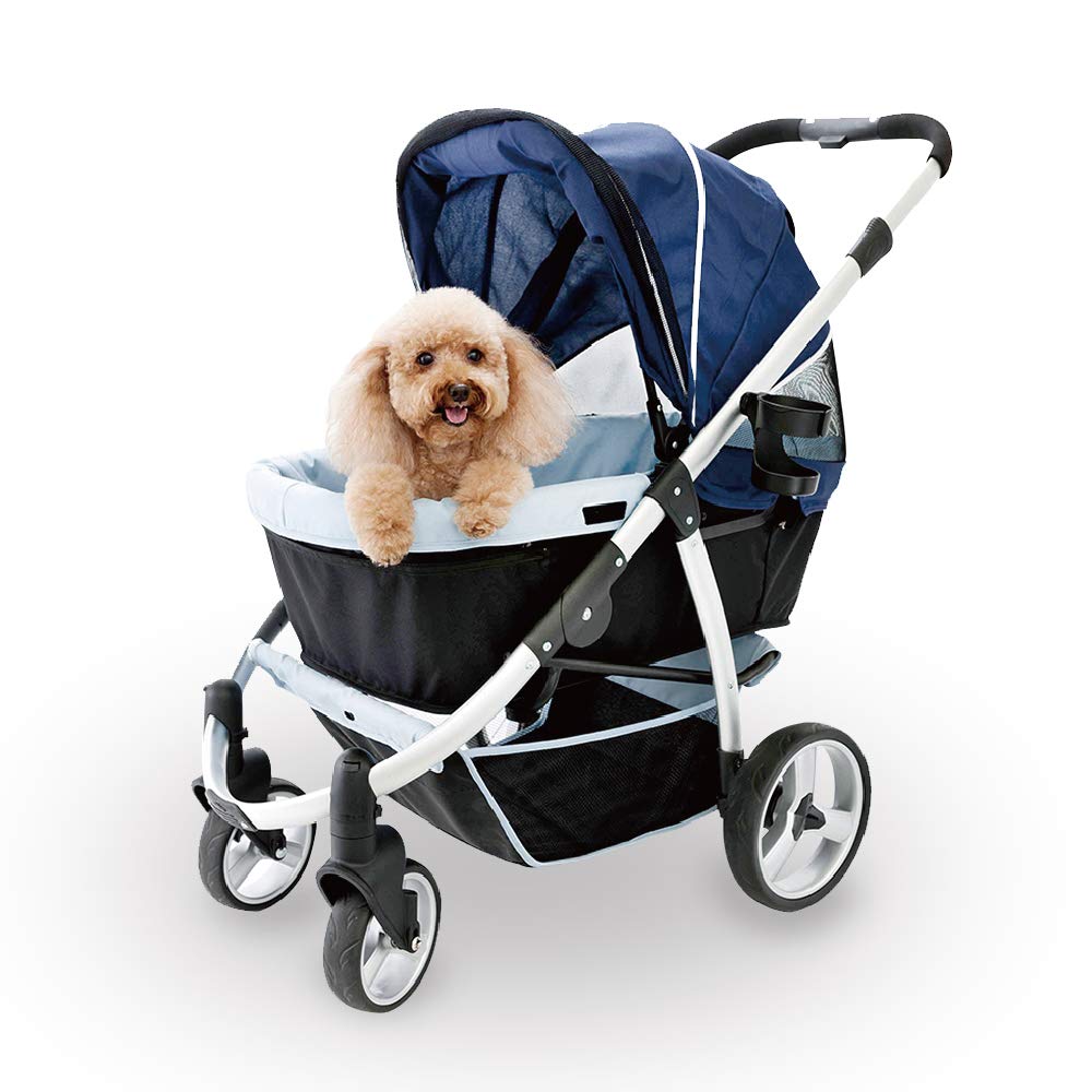 Double Pet Stroller for Medium Dogs, Small Dogs, Cats, Multiple Pets ...