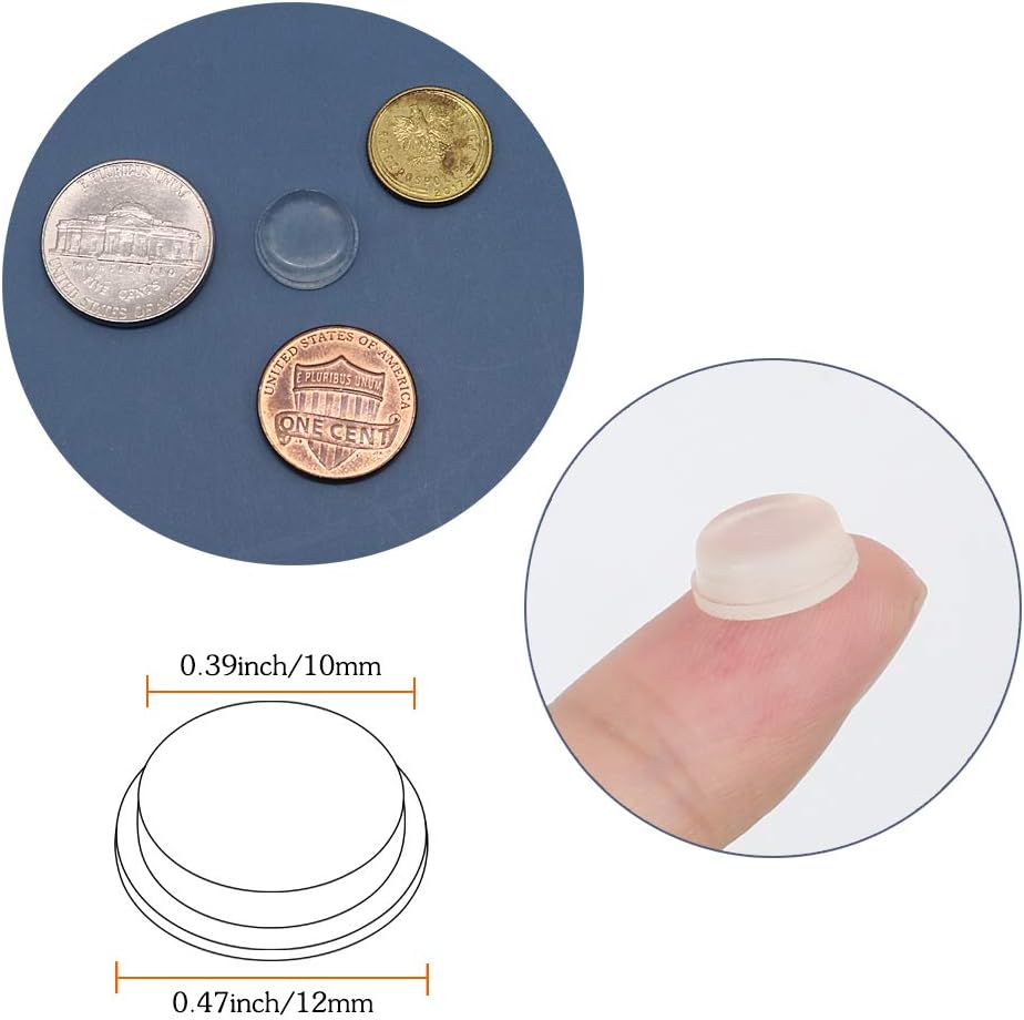 Rubber Feet Pads,128 Pieces Cupboard Door Stopper Soft Close Dampers Sticky Clear Bumper Pad for Cabinets Doors,Drawers and Surface Protection(Cylindrical) - Image 3