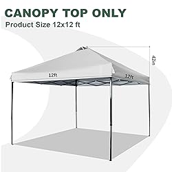 JANCANOPY 12x12 Canopy Replacement Top with Air