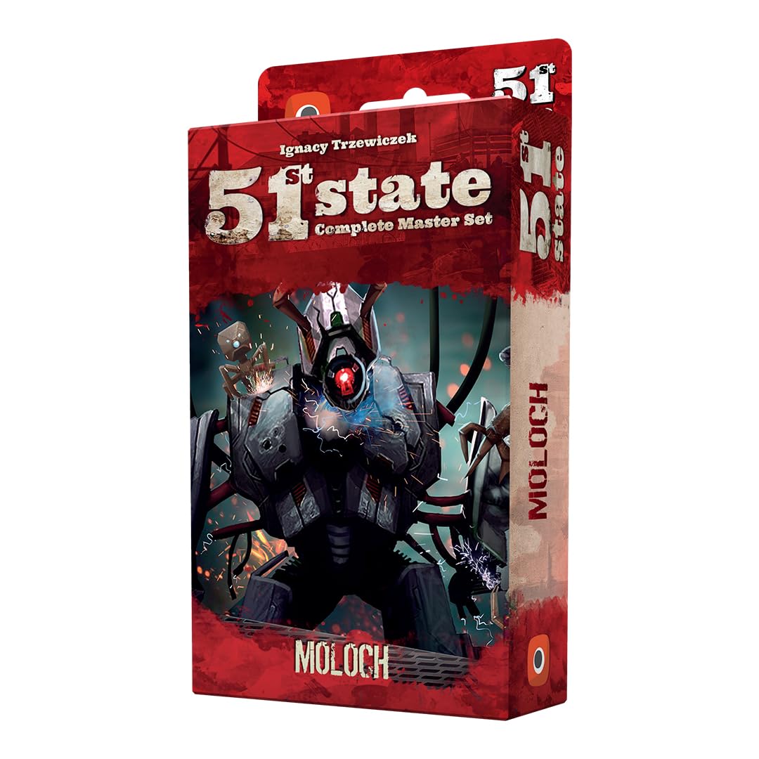 PORTAL GAMES | 51st State Master Set – Moloch | Strategic Card Game Expansion, Semi-Cooperative Machine Threat, Post-Apocalyptic Strategy | 1 to 4 Players | 60–90 Minutes