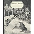 Composition Notebook: Vintage Aesthetic College Ruled With Louis Wain Cats and Owls Illustration Cover