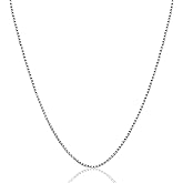 Savlano 925 Sterling Silver Solid 1.3MM Box Chain Necklace For Women & Men - Made in Italy Comes With a Gift Box