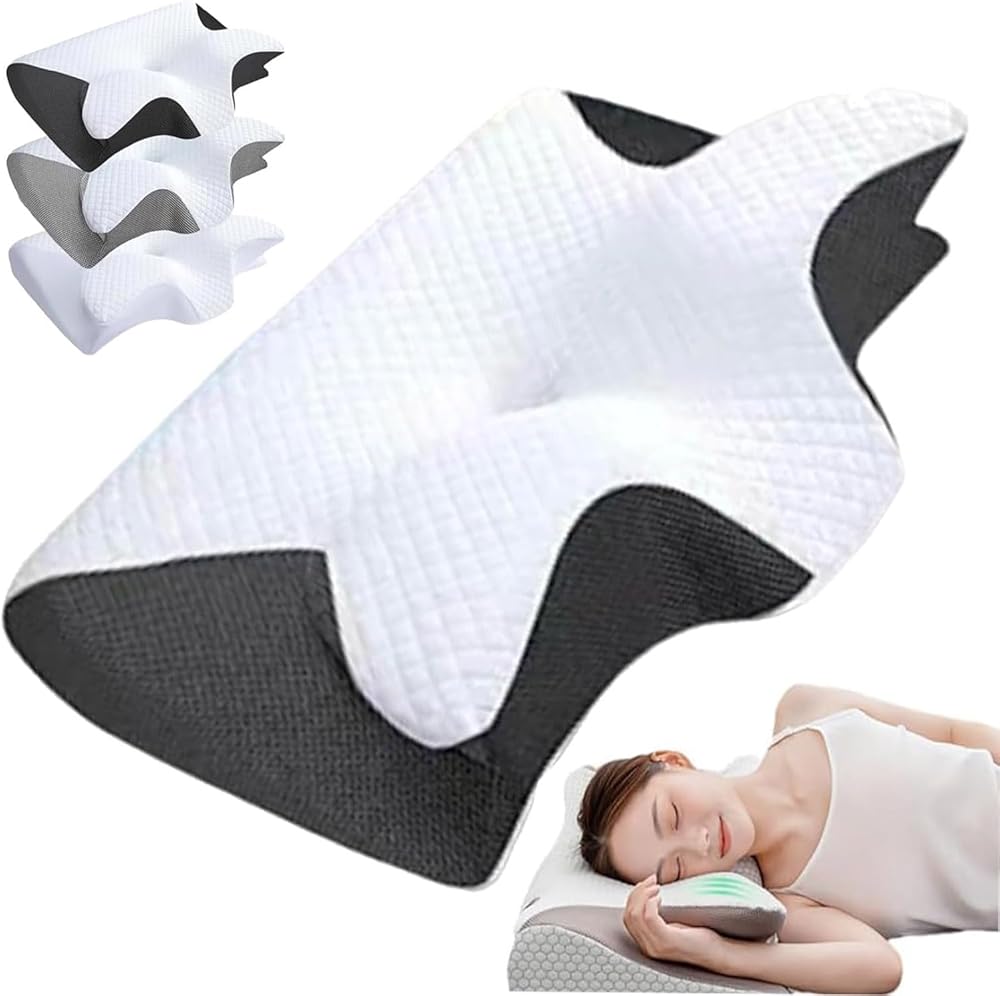 Sleep Apnea Pillow, Pillow for Sleep Apnea, Cervical Memory Foam Breathable Contour Pillow for Side Sleepers, Back Sleepers,