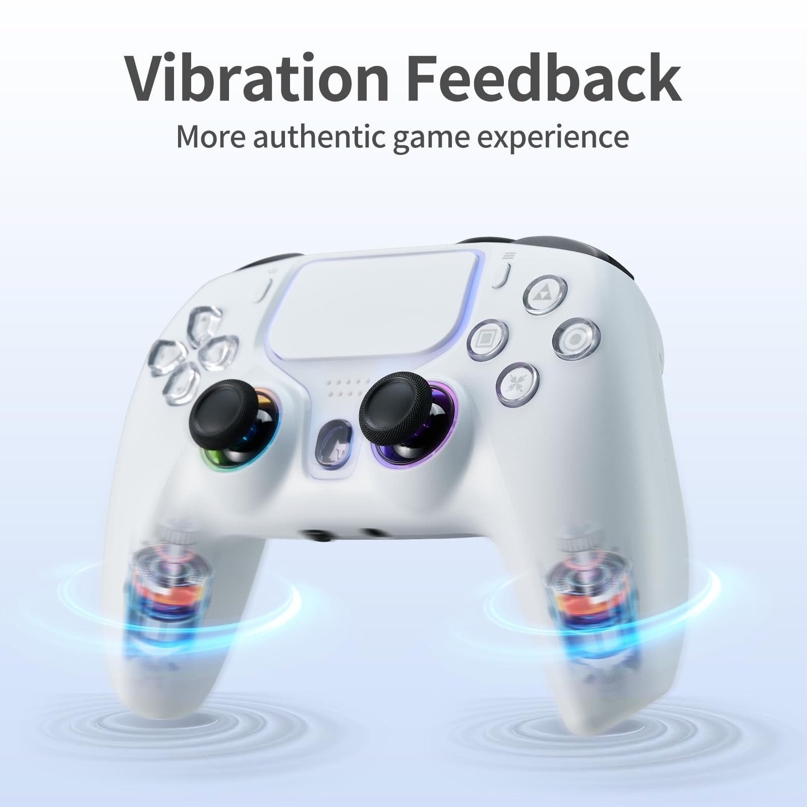 NBCP Gaming 2 Pack for PS5 Wired Controller, PC/Steam, Turbo & Linear Hall-effect Trigge,Wired Controllers for Compatible with PS5/4, Windows PC & Steam White* 2