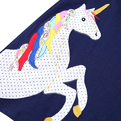 new spring baby girls milk silk soft cotton unicorn dress ruffle children clothes dress lace 