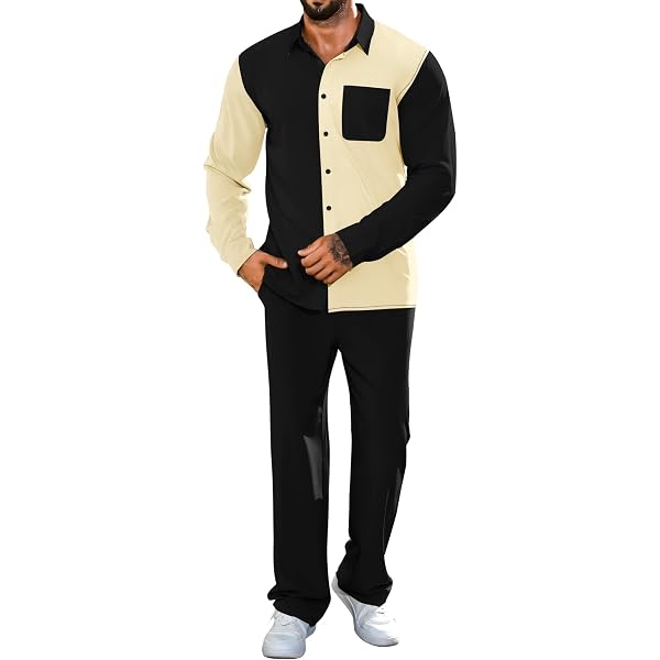 ZEROYAA Men's Banded Collar Slim Fit Long Sleeve Shirt - Deep Forest Green, Casual Button-Down