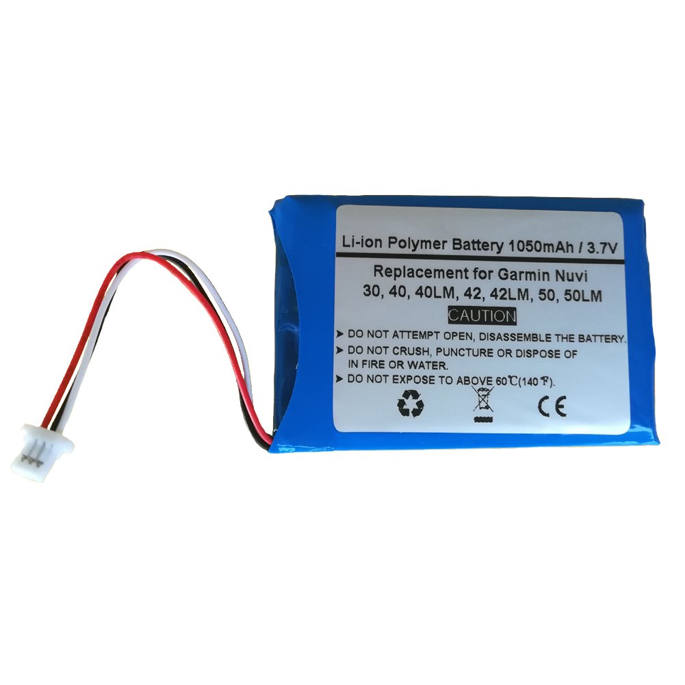 STARNOVO 3.7V 1050mAh Replace GPS Navigator Battery for Garmin Nuvi 30, 40, 40LM, 50, 50LM, Nuvi 52 52LM, Nuvi 65, 65LM, Nuvi 1390, 1390T, 1390LMT