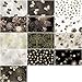 Kanvas Studio Floral Impressions Black/Ivory 10X10 Pack 42 10-inch Squares Layer Cake Benartex