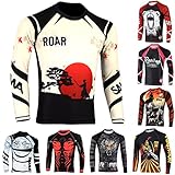 Roar BJJ Rash Guards MMA Grappling Jiu Jitsu Training No Gi Fight Wear Shirt UFC