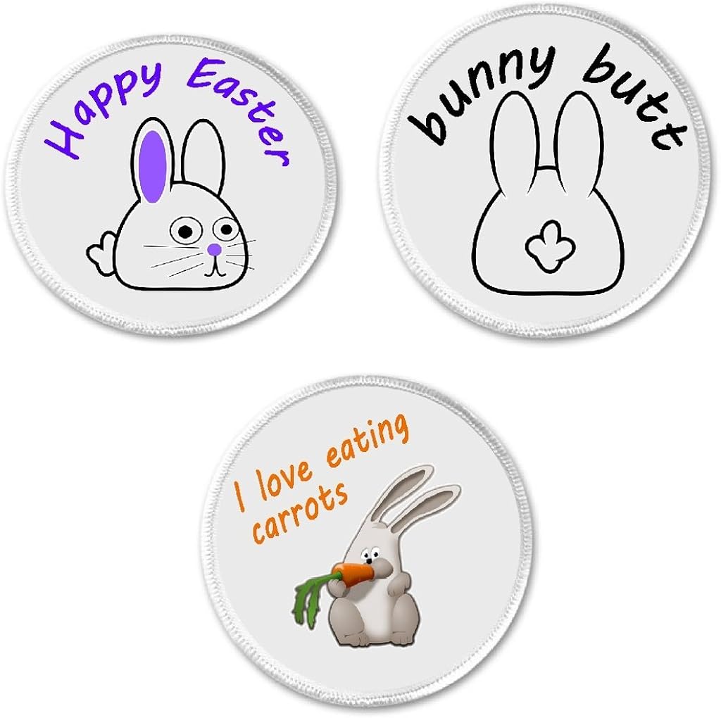 Amazon Com Set 3 Naughty Funny Humor Happy Easter 3 Sew On
