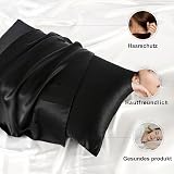 ZIMASILK 100% Mulberry Silk Pillowcase 19 Momme 80x80 cm Black view 4