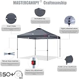 MasterCanopy Durable 2.5x2.5M Ez Pop-up Gazebo Tent - Dark Grey view 3