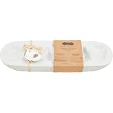Mud Pie Set Vassoi Refrigeranti Oyster – 2 Pezzi In Gres – 35.6 Cm – Con Ciotola Per Ghiaccio E Snack - 3