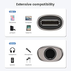 MOSWAG USB C to 3.5mm Audio Headphone Adapter, Typc