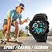Men's Digital Sports Watch, Aposon Boys Military Electronic Waterproof Watches Outdoor Cool Army Casual Wrist Watch Athletic Running Alarm Stopwatch with Silicone Rubber Band - Black