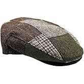 Irish Trinity Donegal Tweed Flat Cap, 100% Wool, Quilted Interior, Made in Ireland