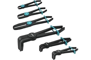 Libraton Hose Clamp Pliers Set - 6pcs Straight & 90° Pinch Off Pliers, Line Clamps for Brake, Fuel, Coolant, Flexible, Radiat