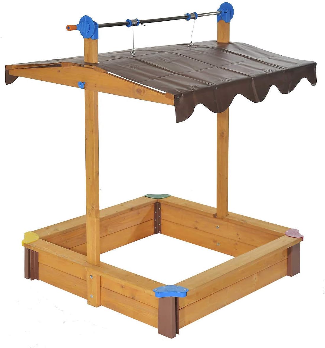 exaco maxi sandbox with protective canopy