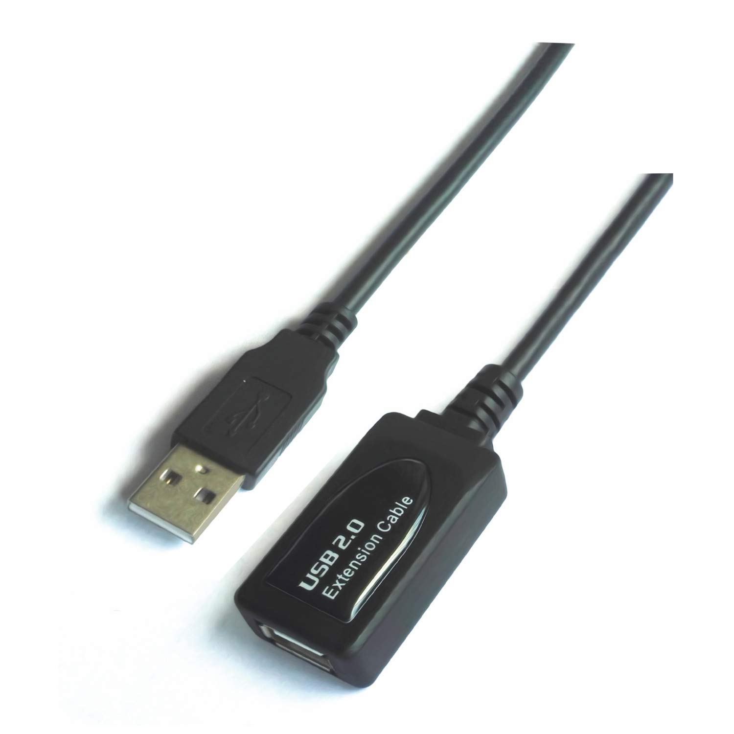 AISENS A101 – 0018 Cable Extension USB 2.0 Extension Cable with Amplifier 5 m, Black