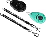 Diyife Dog Clicker 2 Pack Black Green with Wrist Strap Training Clickers view 7