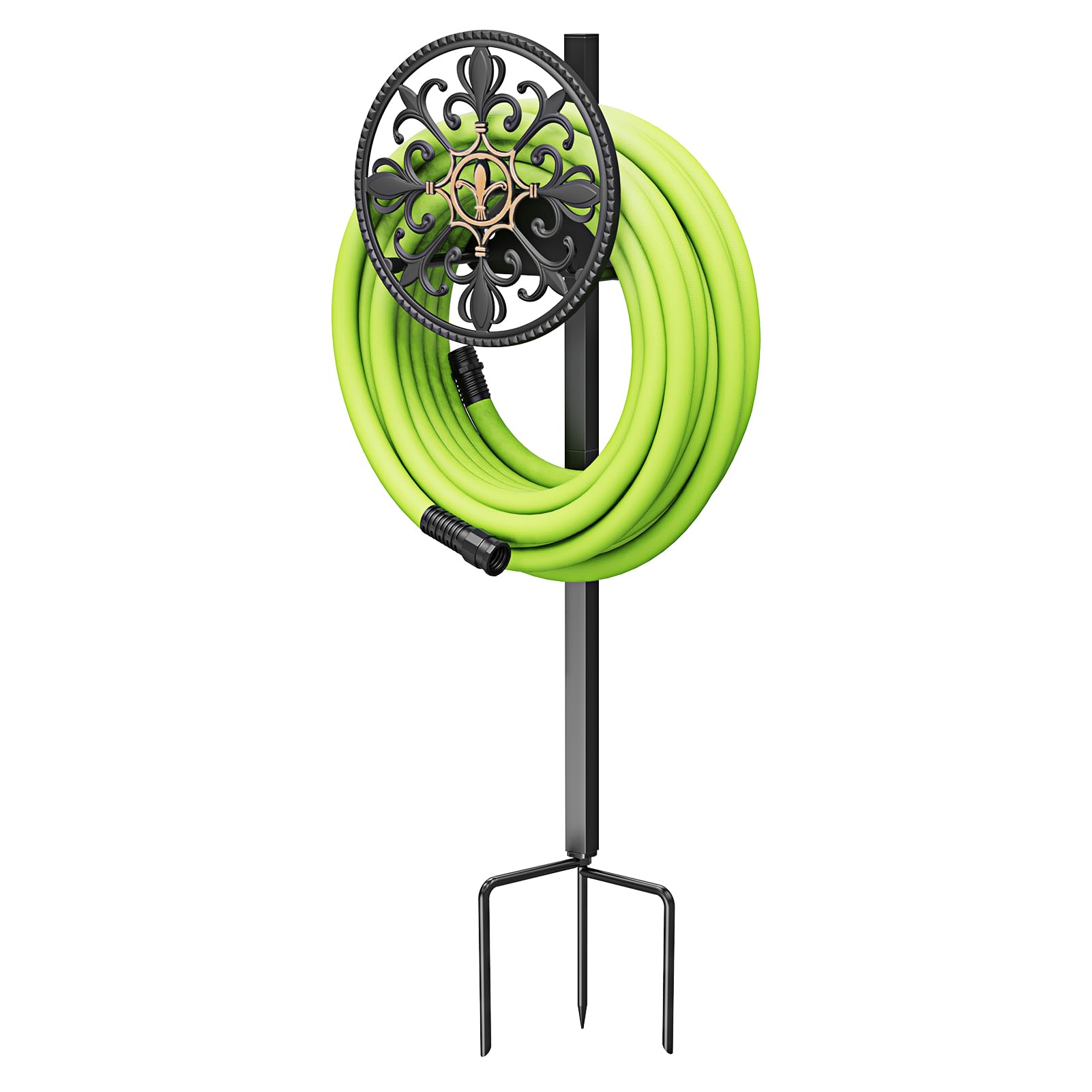 Photo 1 of GOFORWILD Garden Hose Holder, Decorative Hose Butler Sturdy Water Hose Rack, Durable Wall Hose Hanger, Holds 125-Feet of 5/8-Inch Hose, Hose Reel, Made of Stainless Cast Aluminum, 7007 …LPNPMEX5297543
