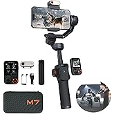 Hohem iSteady M7 Gimbal Stabilizer for Smartphone, 3-Axis Phone Gimbal, AI Tracking, Touchscreen Remote, Fill Light, Extensio