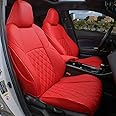 EKR Accord Car Seat Covers for Honda Accord EX-L,Touring,Sport,EX,Hybrid 2018 2019 2020 2021 2022(Rear Row 40/60 Split Backrest),Car Seat Protector,Waterproof Automotive Seat Covers, Leather(Red)