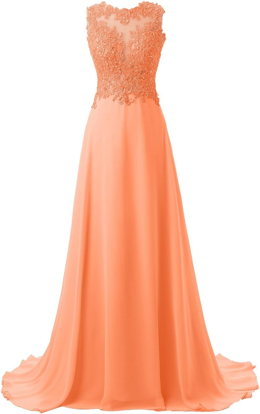 Callmelady Lace Appliqued Prom Dresses 2020 Long Evening Gowns for Women Formal