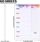 Thboxes Weekly Meal Planner and Shopping List Pad 60 Sheets Magnetic Fridge view 2