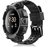 SUPCASE for Google Pixel Watch 3 Case 45mm with Adjustable Band, Men, Black | Military-Grade Drop Protection, Scratch-resistant Cover, Easy to Detach, Compatible with Wireless Chargers,Unicorn Beetle Pro